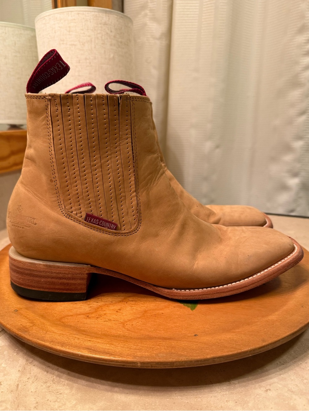 Texas Country Men’s Leather Square Toe Ankle Boots